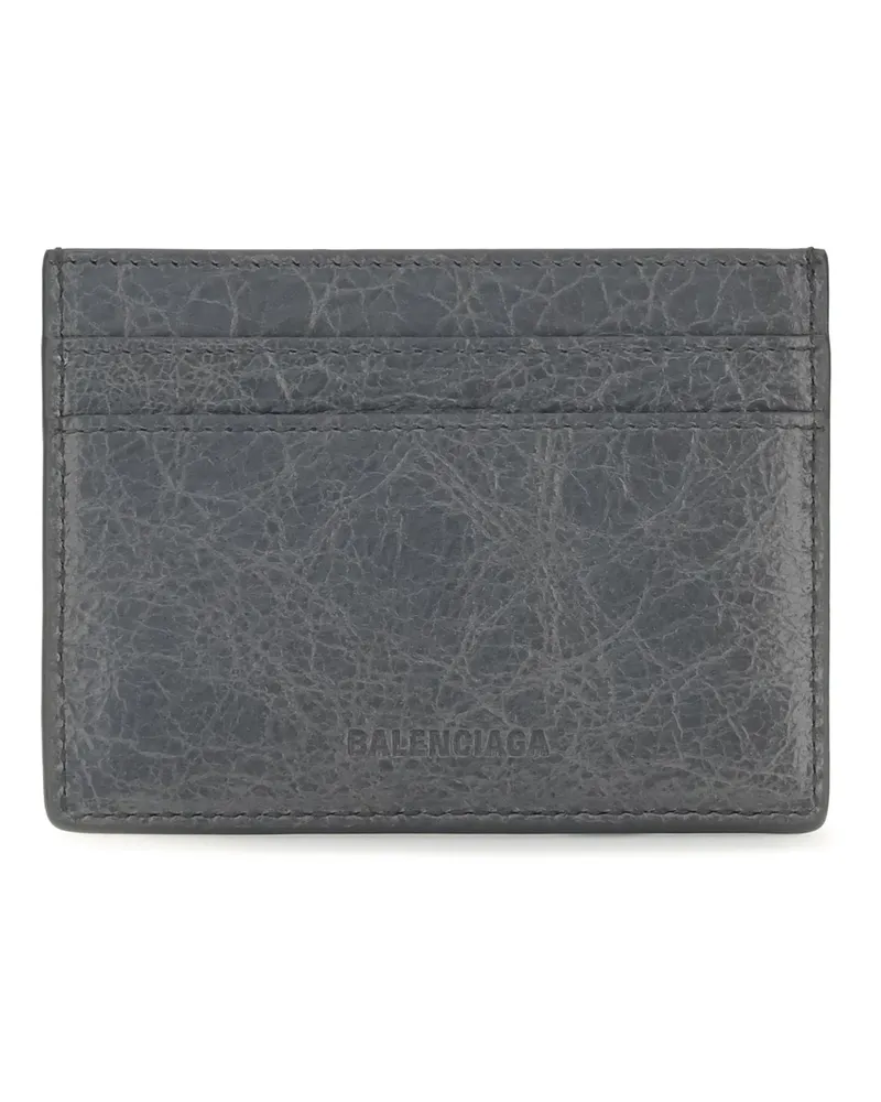 Balenciaga Women's Card Holder Le City Volcanic Rock Lamb Leather (ovis Aries) Wallets & Purses Gray