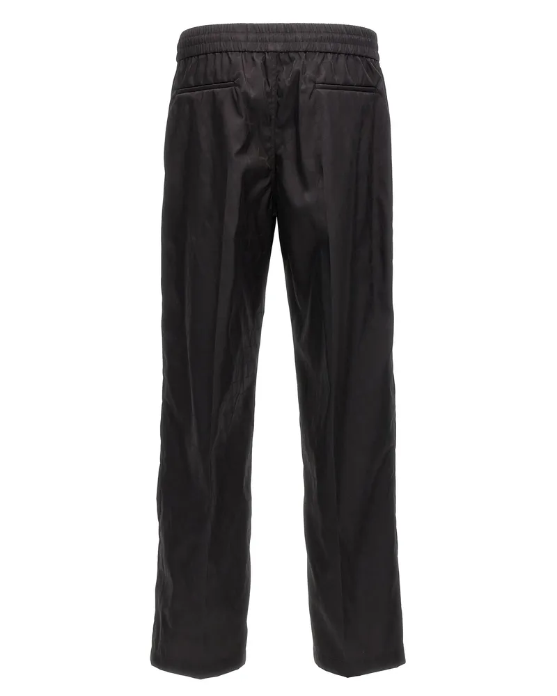 Valentino Garavani Men's Black Polyamide Casual Pants Black