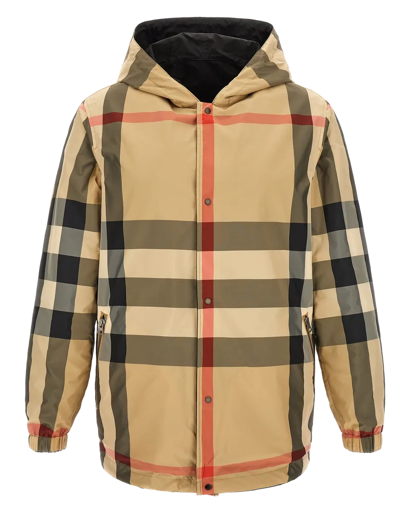 Burberry Men's Black Polyester Coat Clothing Black