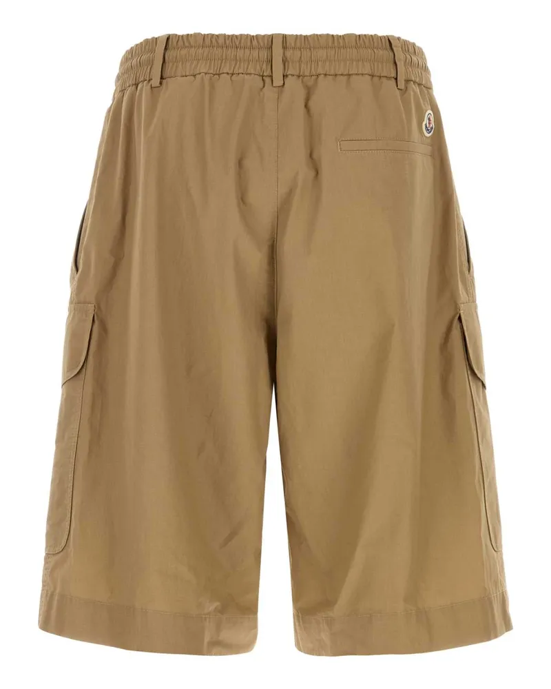 Moncler Men's Biscuit Cotto Bermuda Shorts 224 Exterior: Cotton Beige