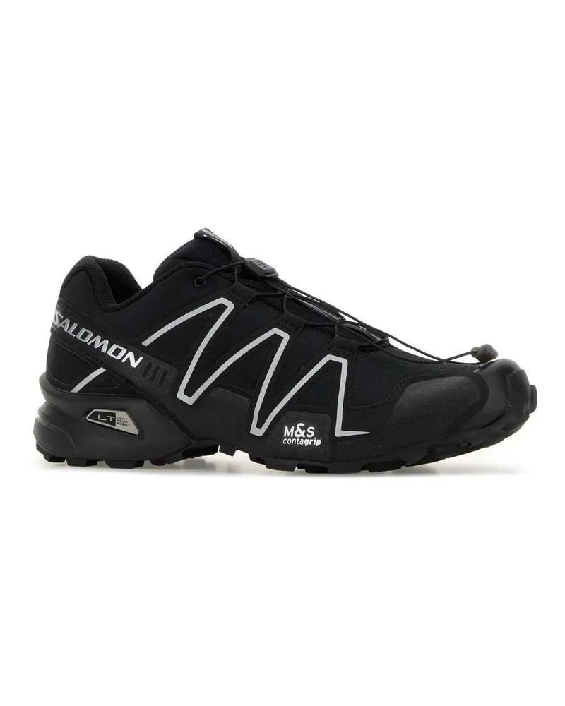 Salomon Unisex Black Fabric Speedcross 3 Sneakers Black-Ftw Silver-Black Black/ftw Silver/black Black