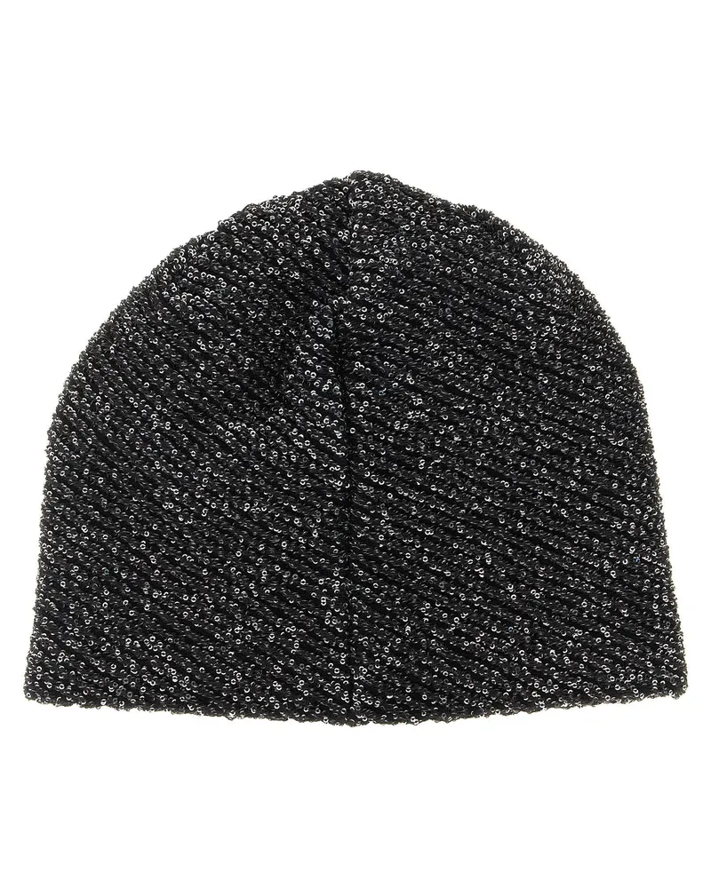 Maison Michel Sequin-Embellished Beanie — Black Black