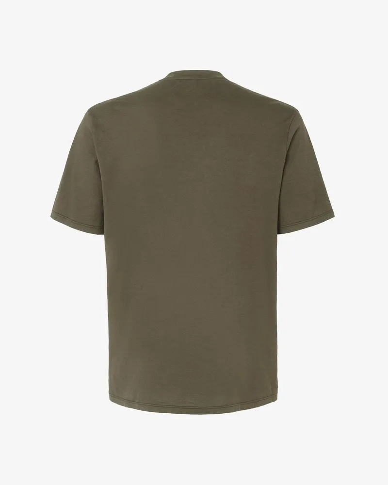 Fendi Logo-Embroidered T-Shirt — Khaki Khaki