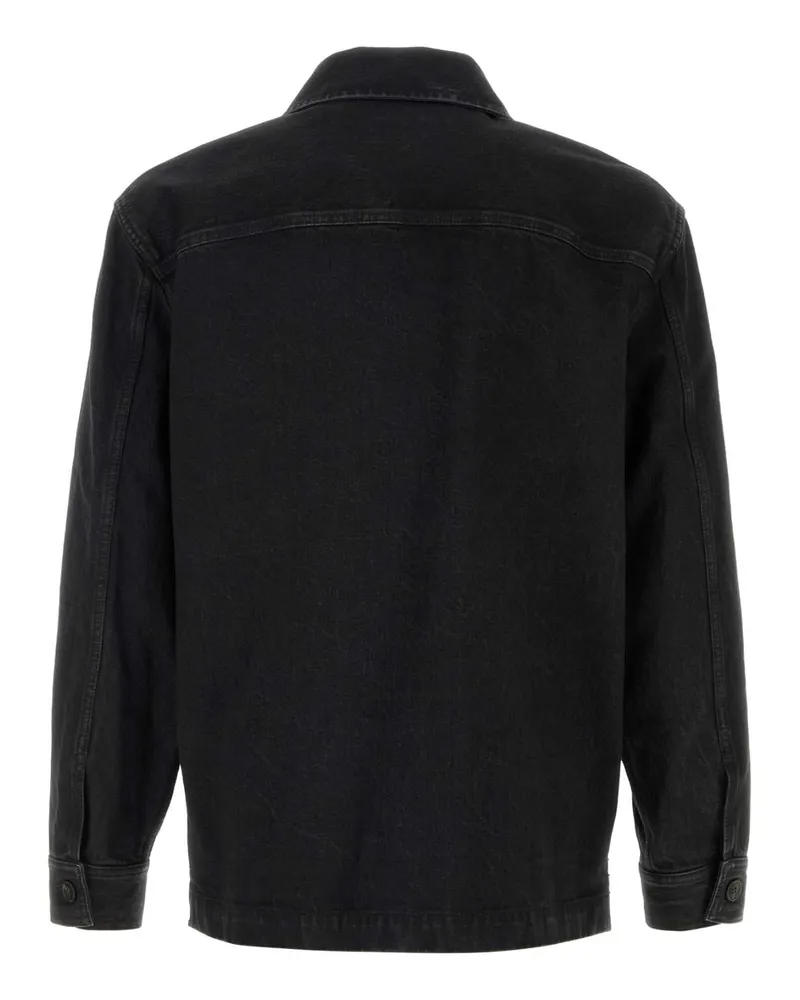 Saint Laurent Cotton Overshirt Jacket — Black Black