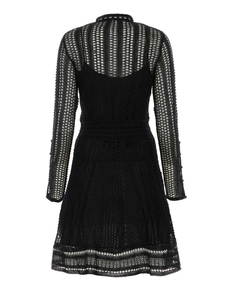 Chloé Women's Black Linen Blend Mini Dress Abiti Black