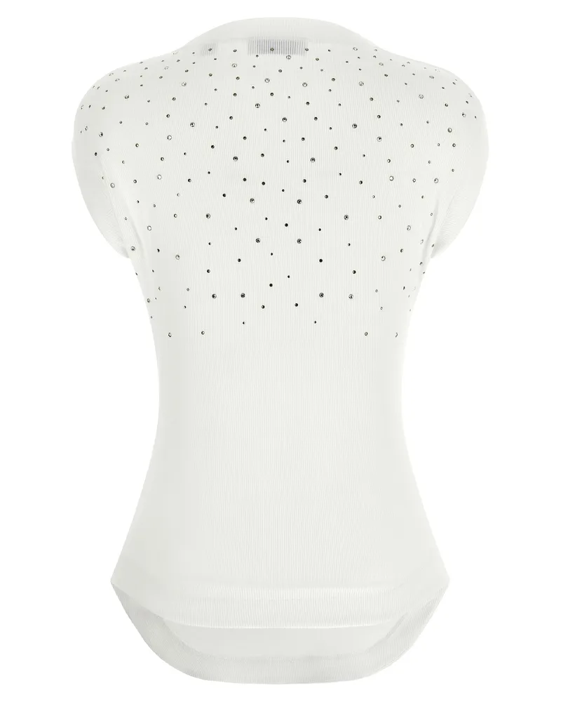 OFF-WHITE Women's White Viscose Sleeveles T-Shirt White