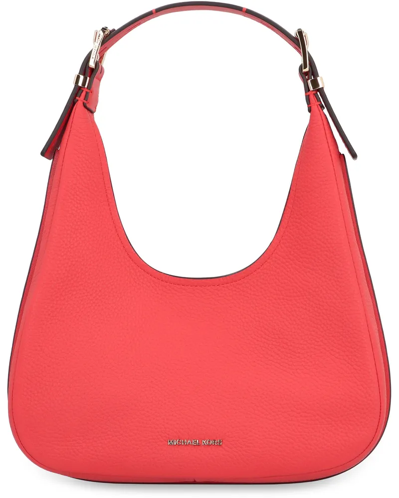 Michael Kors Women's Hobo Bag Nolita Piccola Burnt Sienna Cow Hide Handbags Hand Red