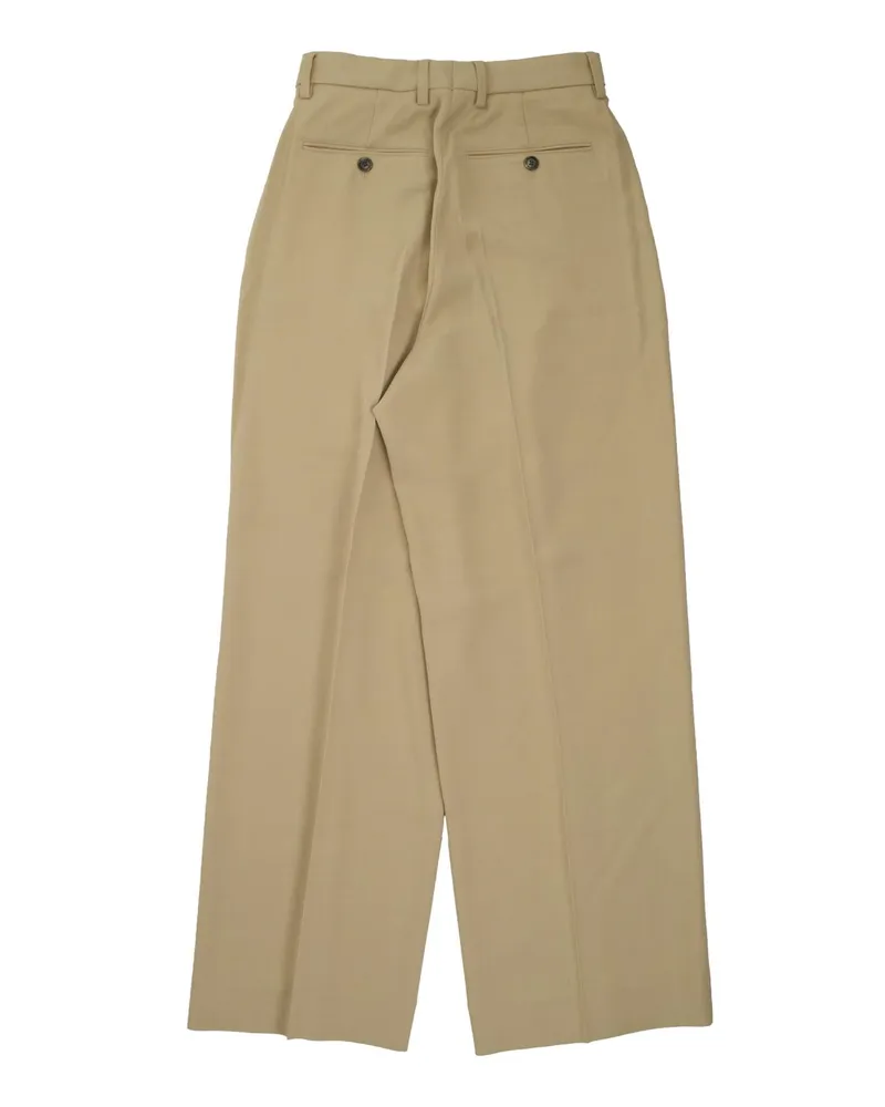 AMI Paris Straight Fit Trousers — Beige Beige