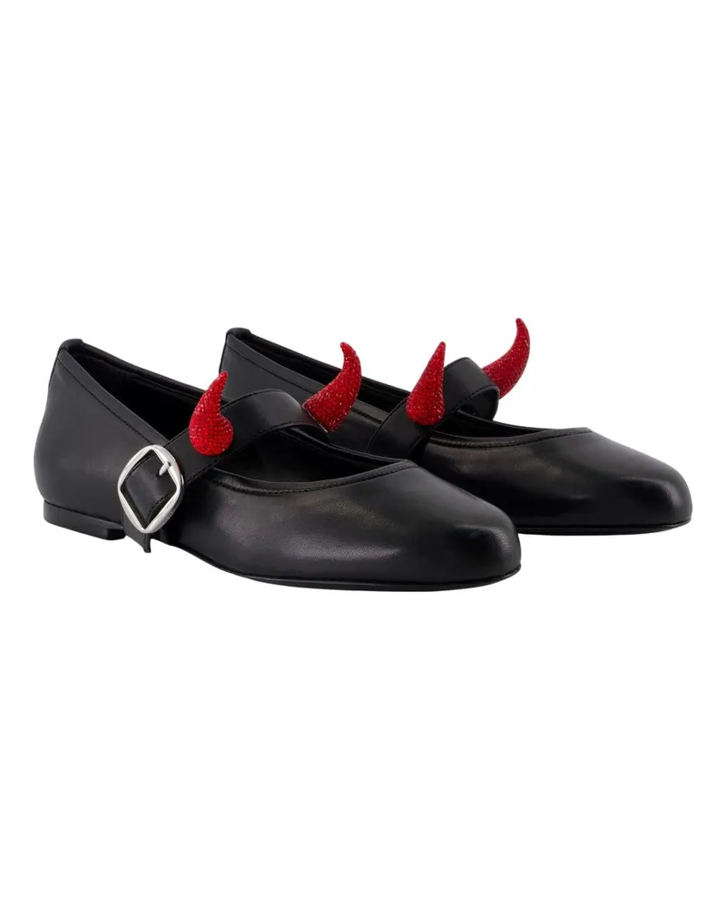COPERNI Women's Ballerinas -  X Disney Leather Black Calfskin Shoes Flat-Shoes Black