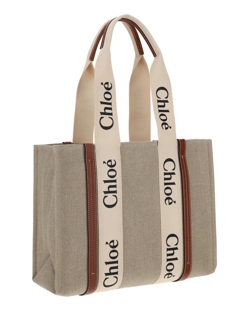 Chloé Woody Shoulder Bag — Beige Beige