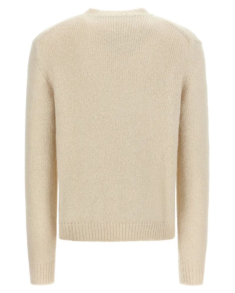 Jil Sander Men's White Alpaca Leather Cardigan Clothing White