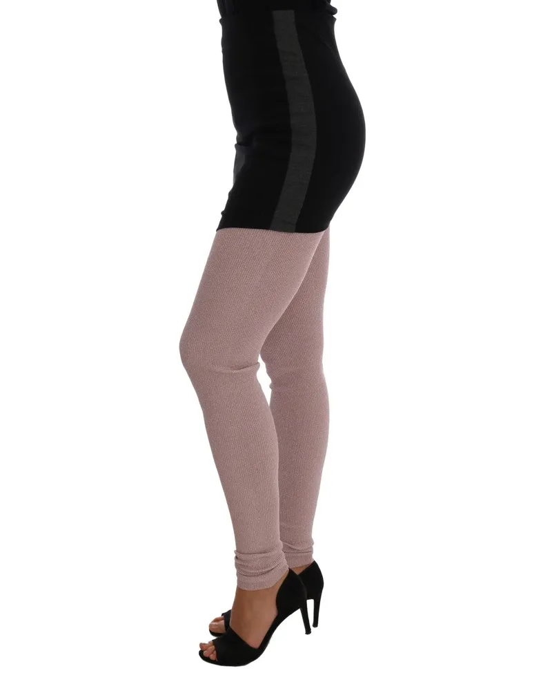 Dolce & Gabbana Women Pink Stretch Waist Tights Stockings Rayon Clothing Pink