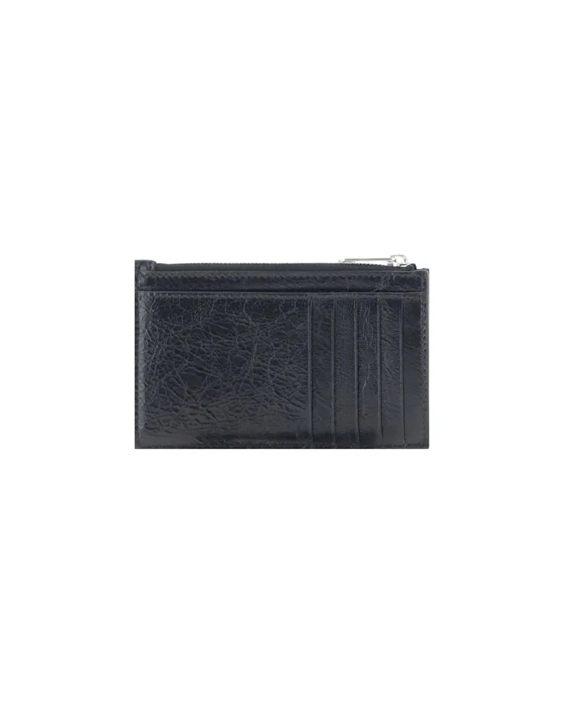 Balenciaga Men's Black Lamb Ovis Aries Wallet Black