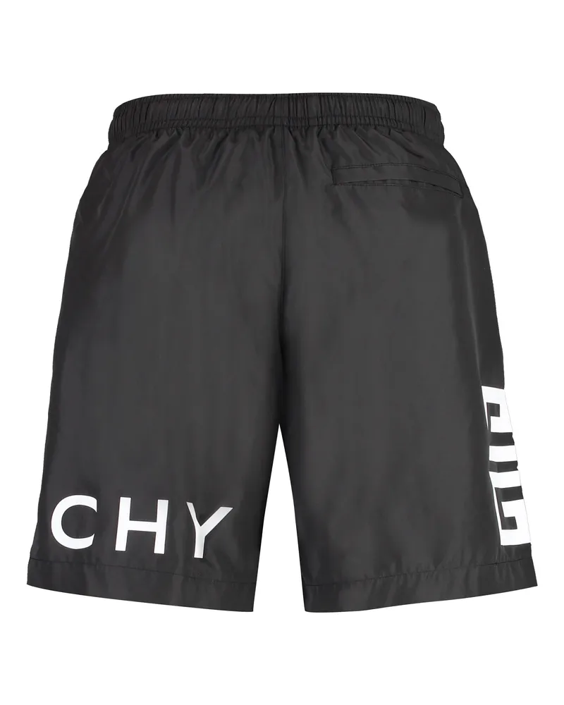 Givenchy Men Black Polyester Swim Shorts Beachwear Sea Clothing Black