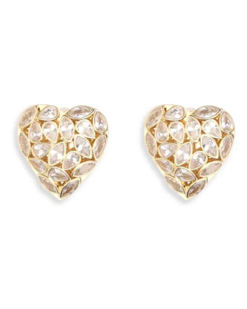 Self-Portrait Women's Earrings Embellished Heart Gold Brass Gold