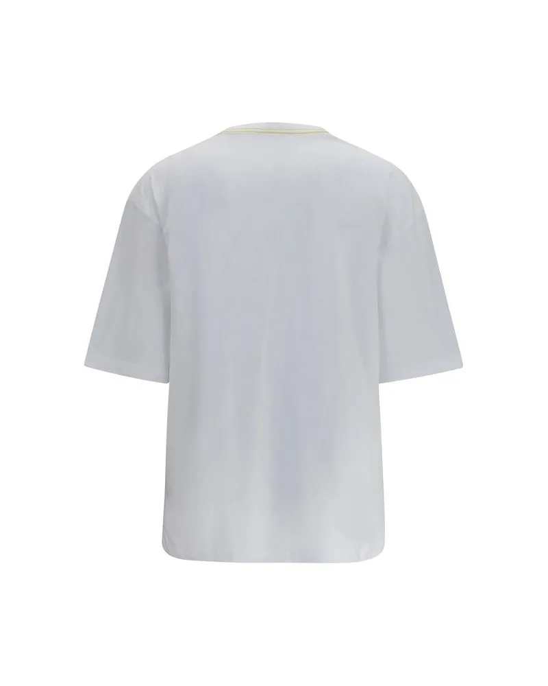 Jacquemus Women's White Cotton T-Shirt White