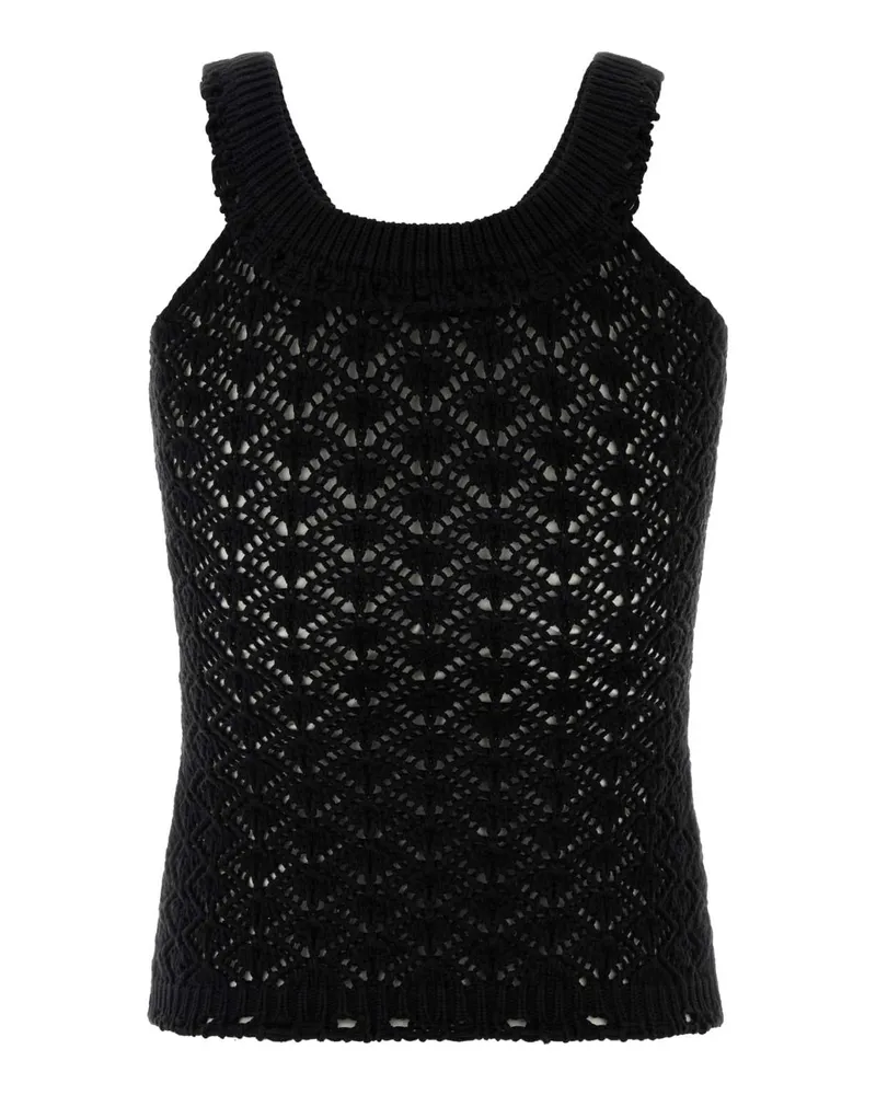 Blumarine Nero Exterior: Cotton Nylon Maglie Sweater Black