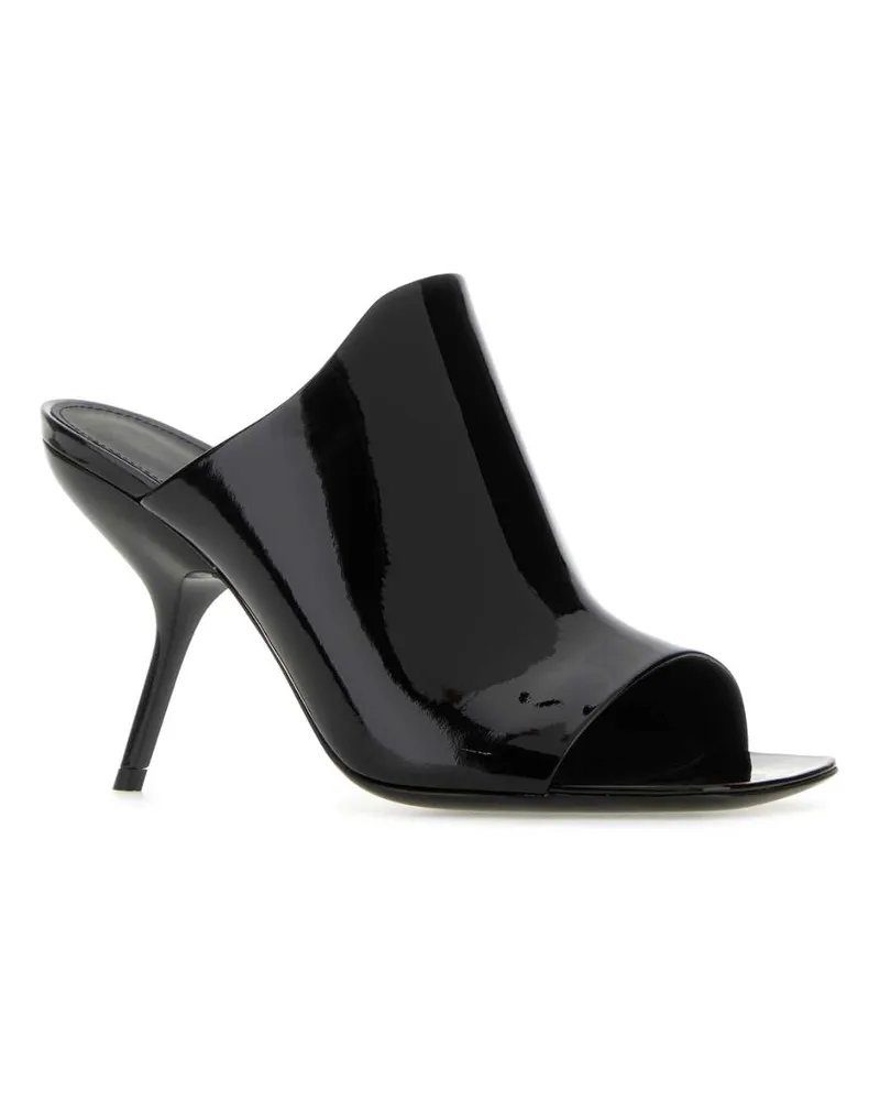 Ferragamo Women's Back Leather Slide Mules Neronero Sandali Sandal Black