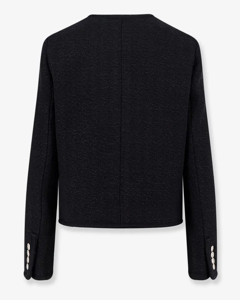 Dunst Women's Unisex Bouclé Tweed Blazer Black Cotton Blazers Jacket Black