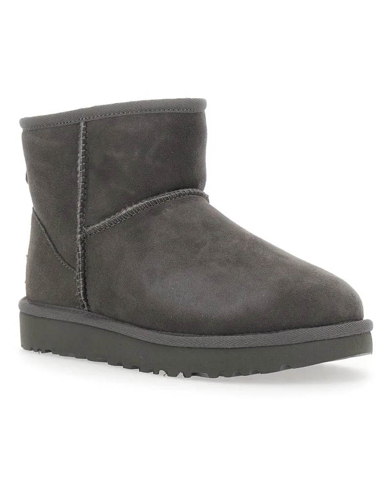 UGG Women's Boots Classic Mini Grey Suede Leather Gray