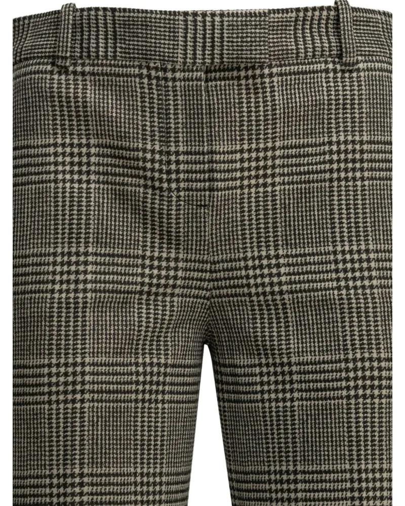 CIRCOLO 1901 Prince of Wales Checked Cotton Trousers — Olive Olive