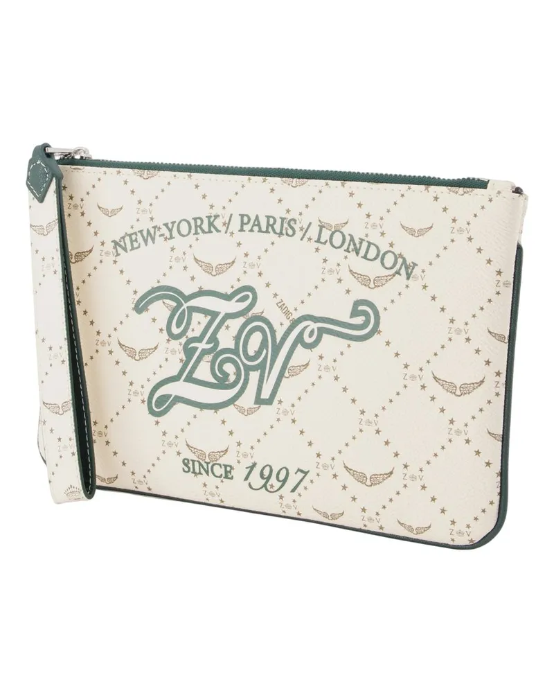 Zadig & Voltaire Women's Z Monogram Tennis Pouch -  Synthetic White Accessories White