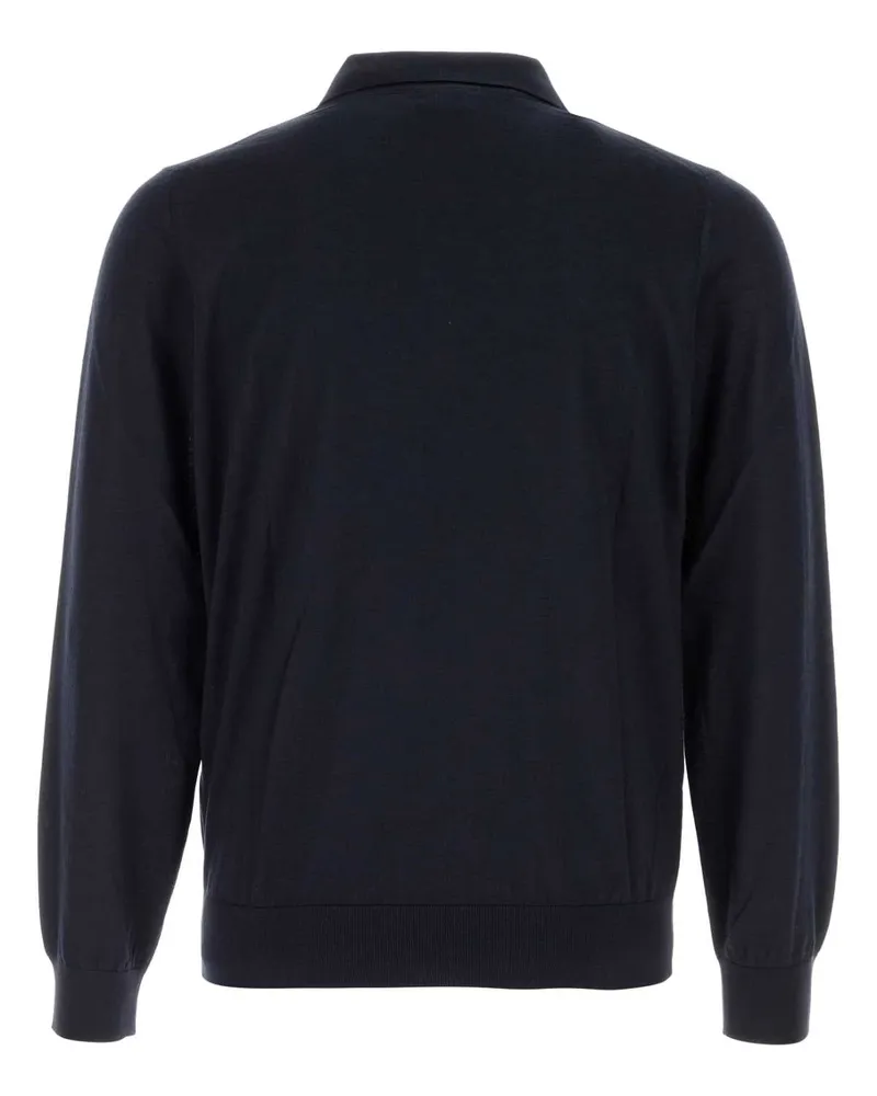 Brioni Men's Cashmere-Silk Blend Polo Navy Navy