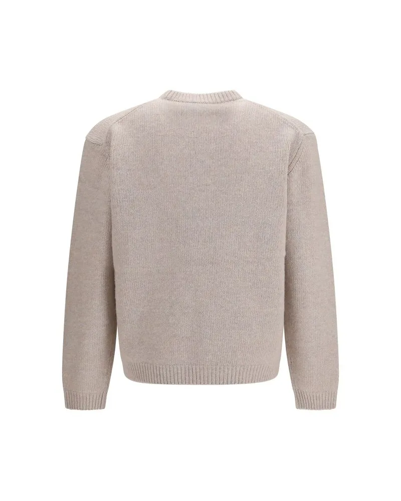 Kitsuné Intarsia Fox Knit Sweater — Beige Beige