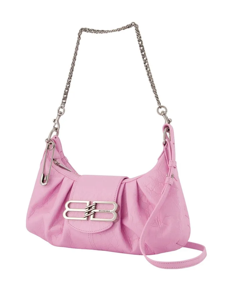 Balenciaga Women's Pamela Shoulder Bag -  Leather Pink Lambskin Shoulder-Hobo-Bags Pink
