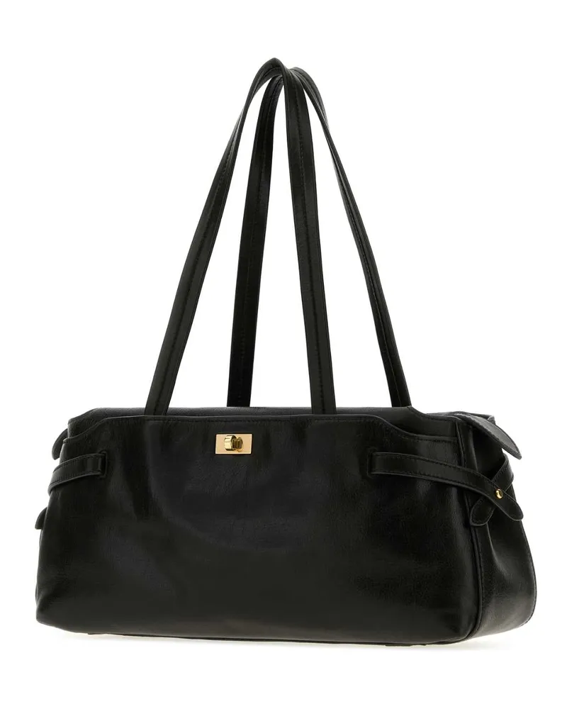Anya Hindmarch Wilson Calfskin Leather Shoulder Bag — Black Black
