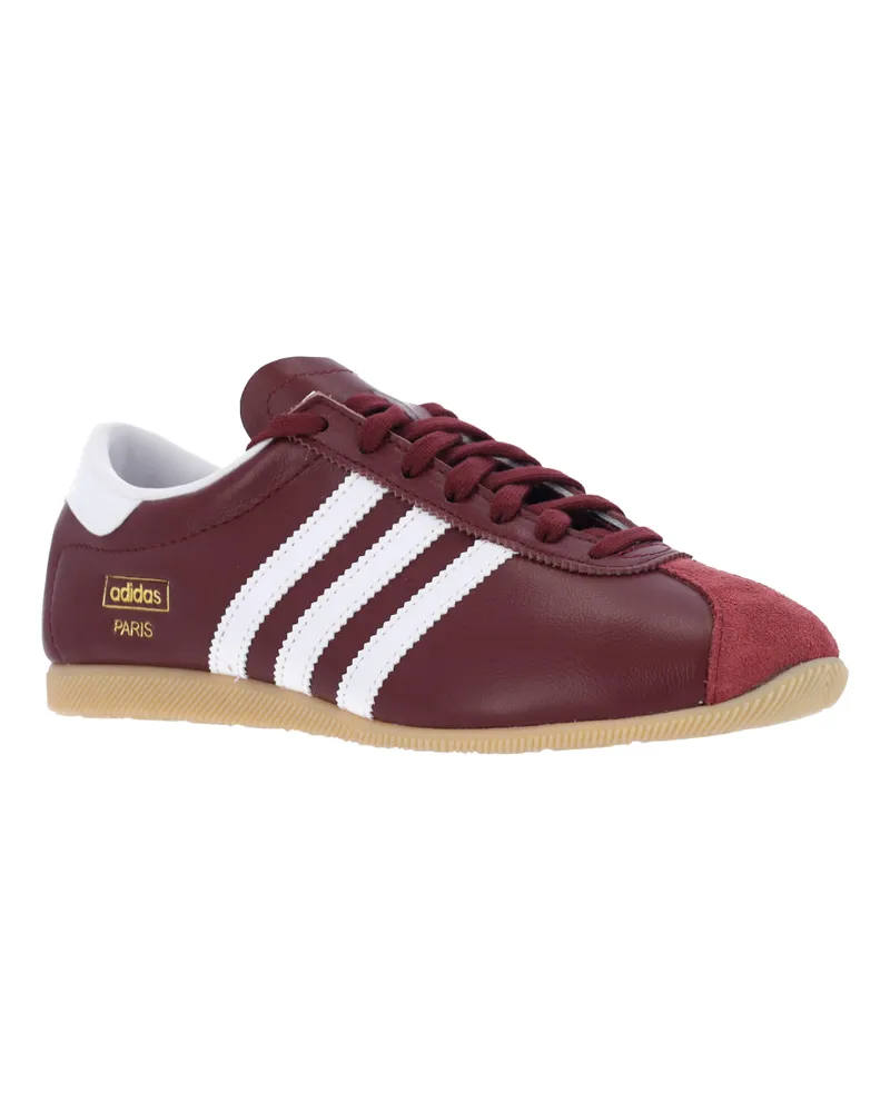 adidas Men's Sneakers Red Leather Burgundy