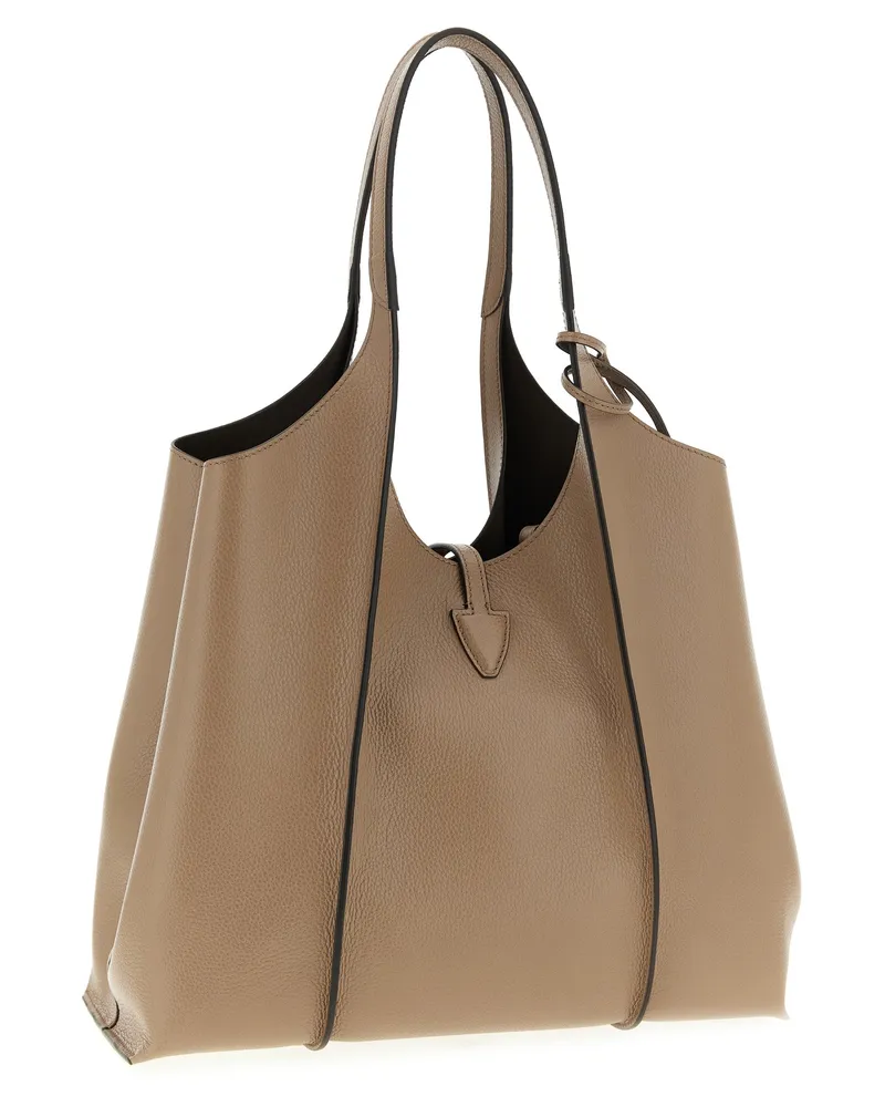 TOD'S Women's T Timeless Tote Beige Calfskin Leather Beige