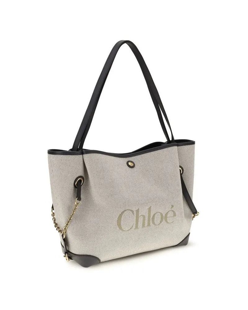 Chloé Women's Gray Cotton Shoulder Bag Gray