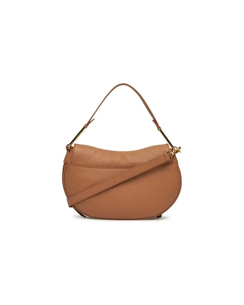 Coccinelle Women's Shoulder Bag Nude Cowhide Shoulder-bags Beige