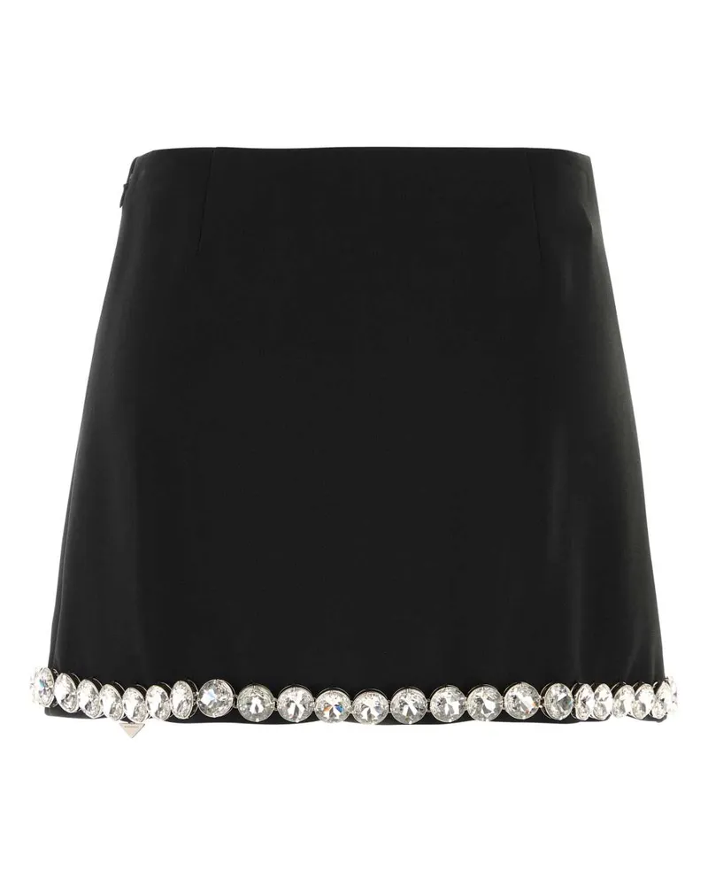 Prada Women's Black Acetate Blend Mini Skirt Nero Gonne Black
