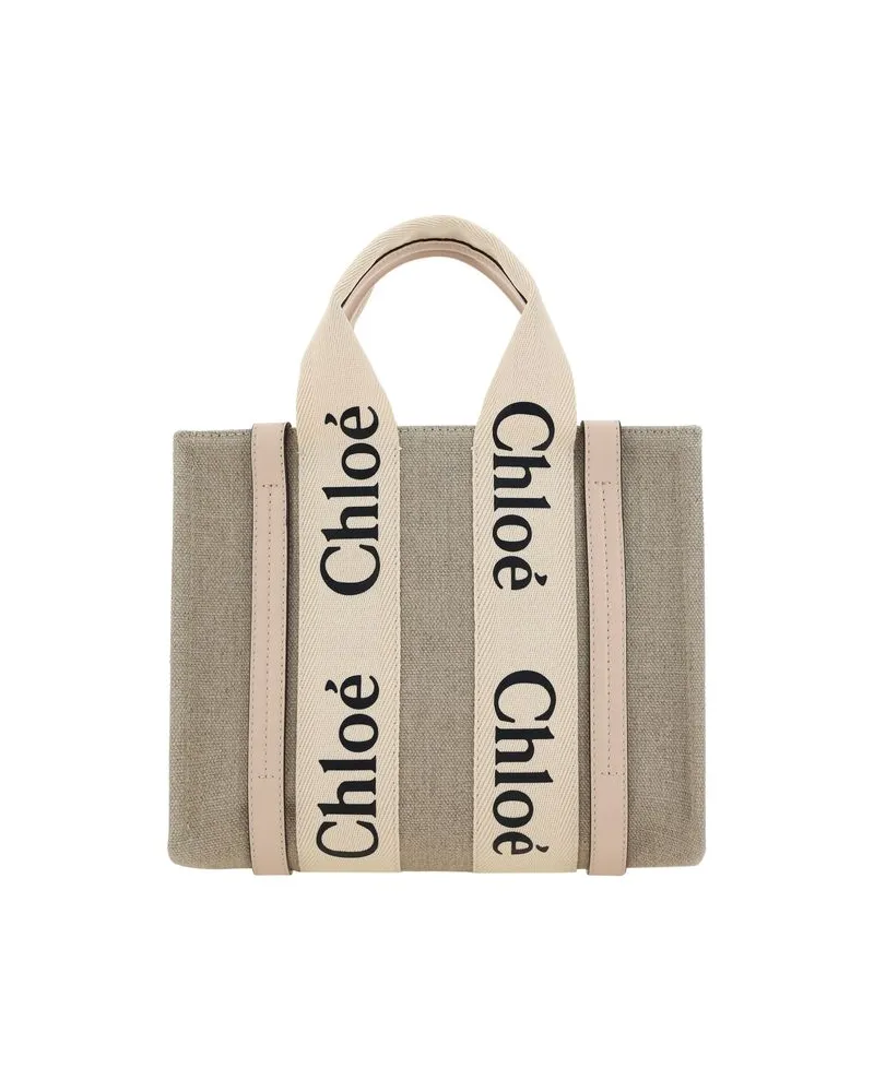 Chloé Woody Tote Bag — Beige Beige