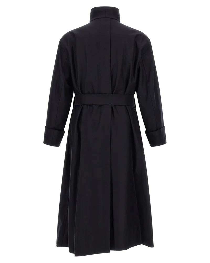 Issey Miyake Shell Trench Coat — Black Black
