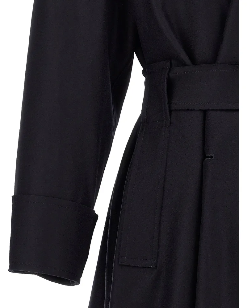 Issey Miyake Shell Trench Coat — Black Black
