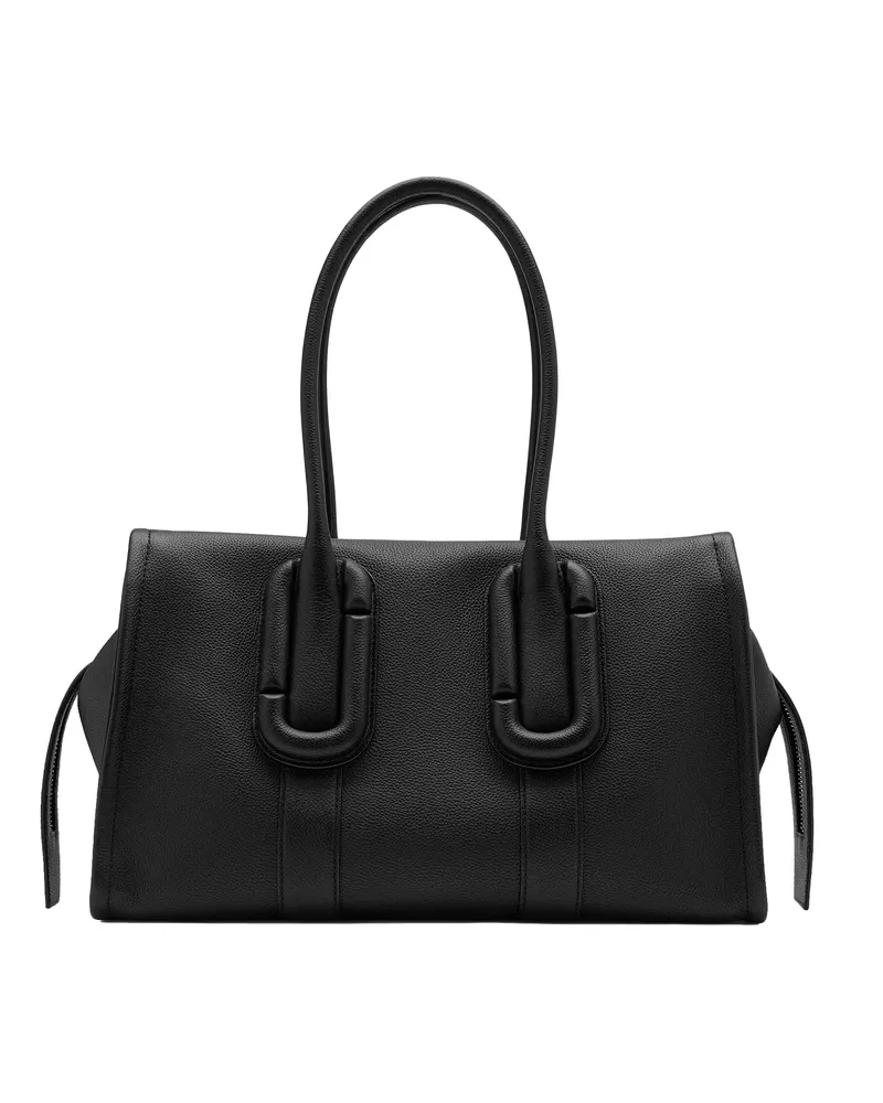 Marc Jacobs Women's Tote Bag Bebe City Grained Leather Black Cow Shoulder Black