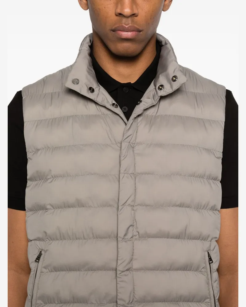 Herno Nylon Down Vest — Grey Grey