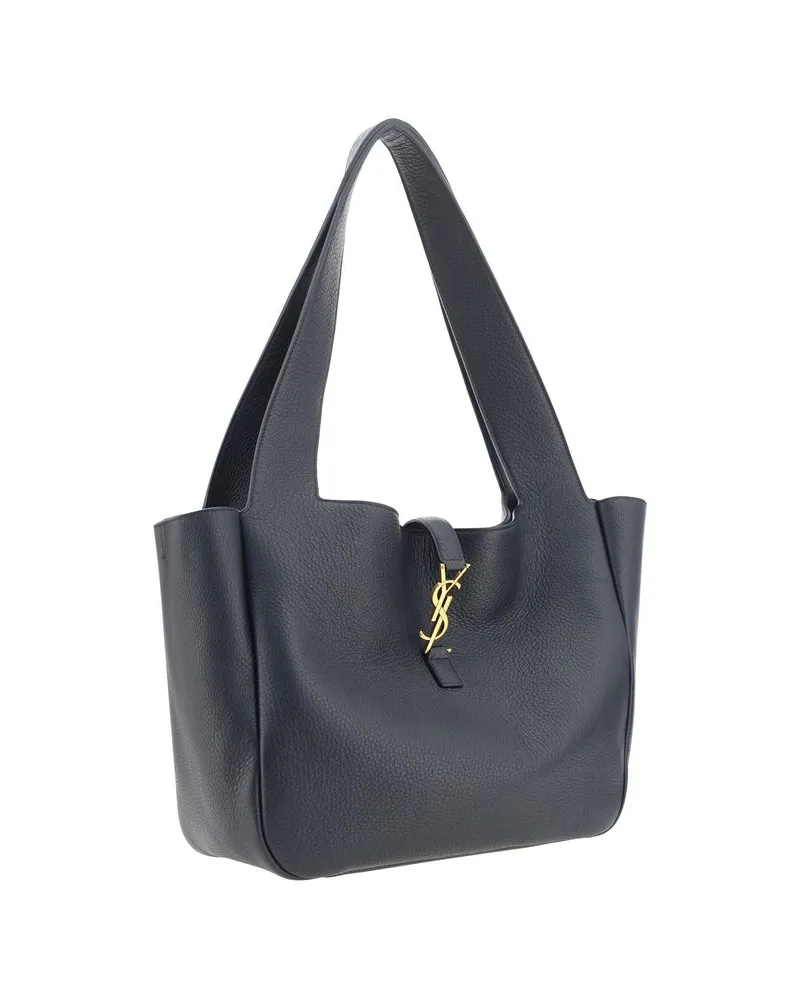 Saint Laurent Women's Black Calf Leather Bos Taurus Shoulder Bag Black