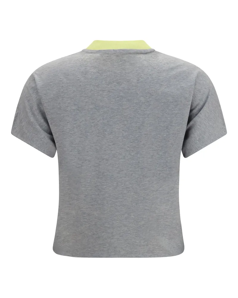 Versace Logo-Print Cotton T-Shirt — Gray Gray