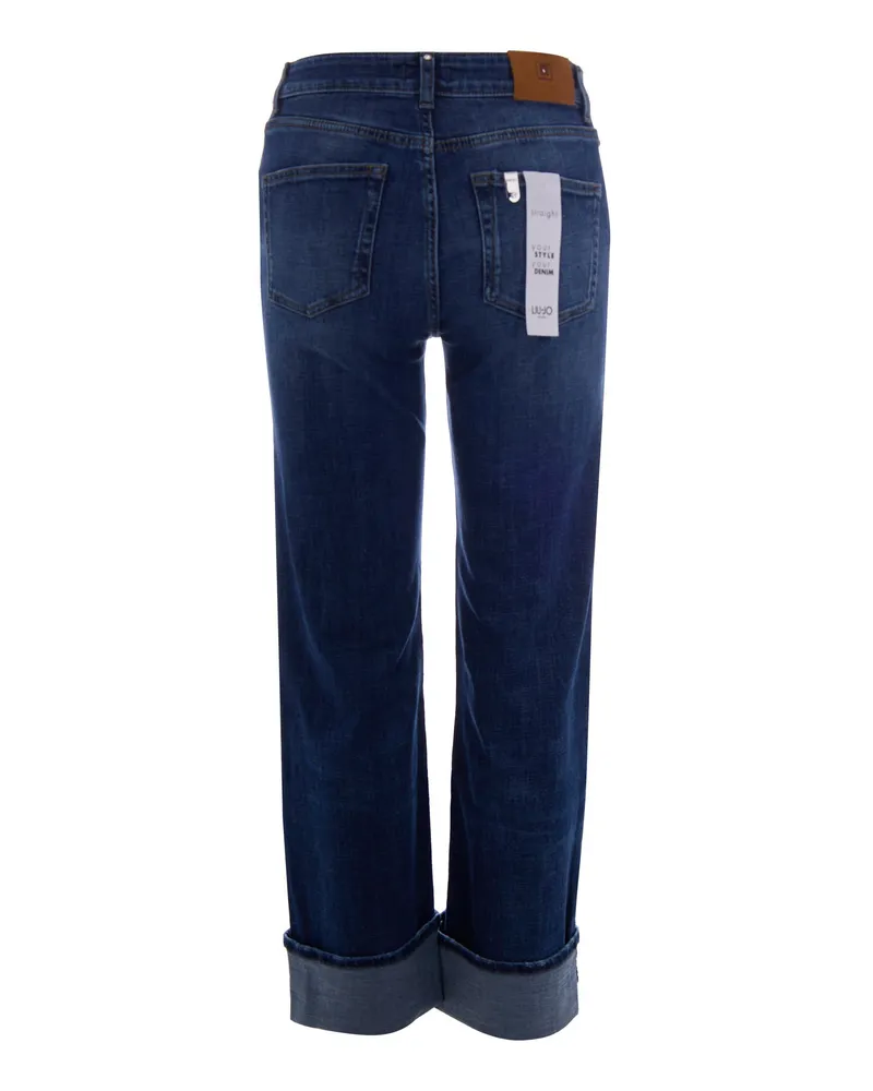 Liu Jo Women's Straight Jeans Denim Blue Cotton Blue