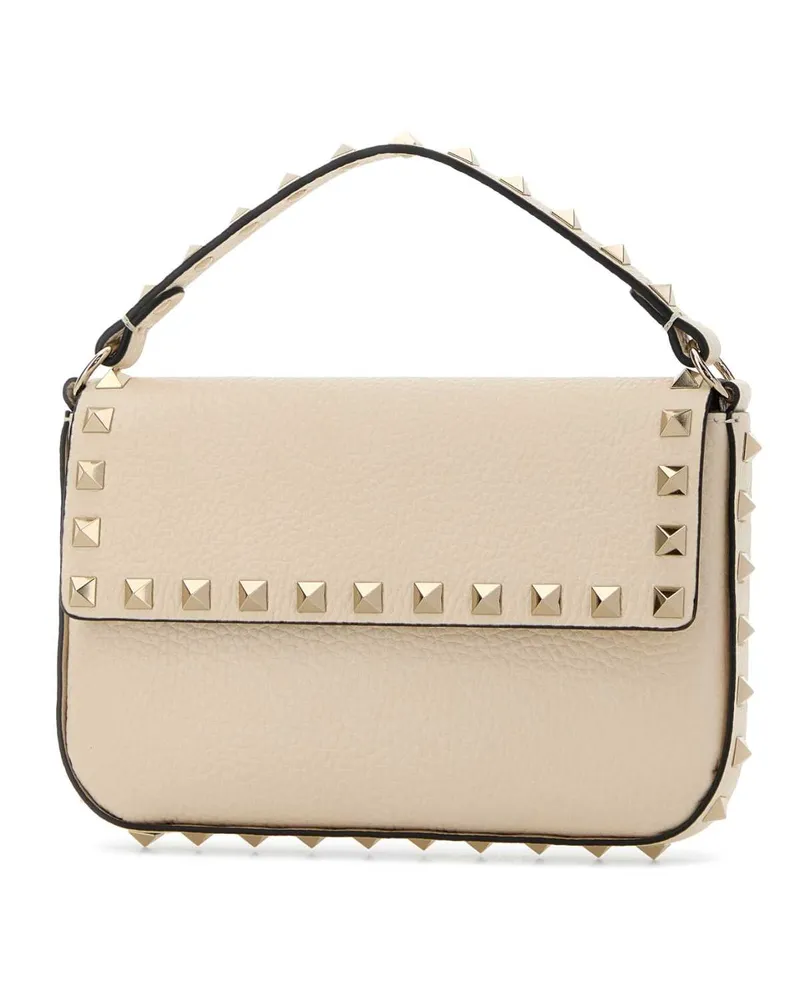Valentino Garavani Women's Ivory Leather Rockstud Handbag Lightivory Borse A Mano Bag Beige
