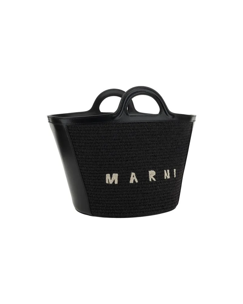 Marni Women's Black Cotton Shoulder Bag Black