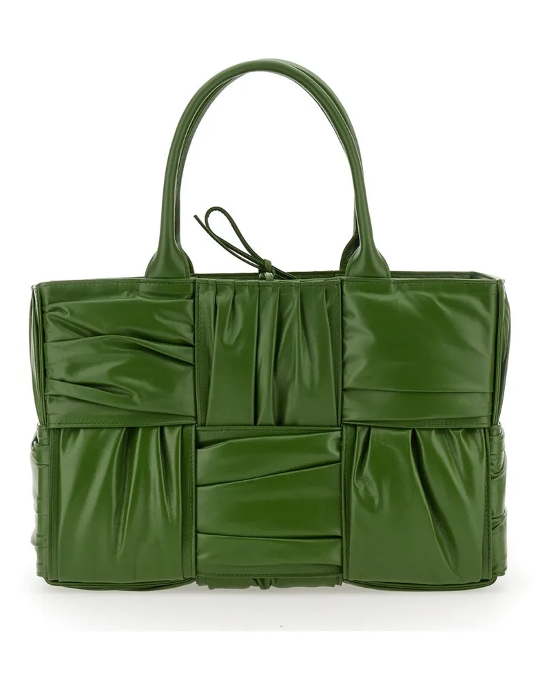 Bottega Veneta Women's Tote Bag Small Bow Green Calfskin Handbags Hand Green