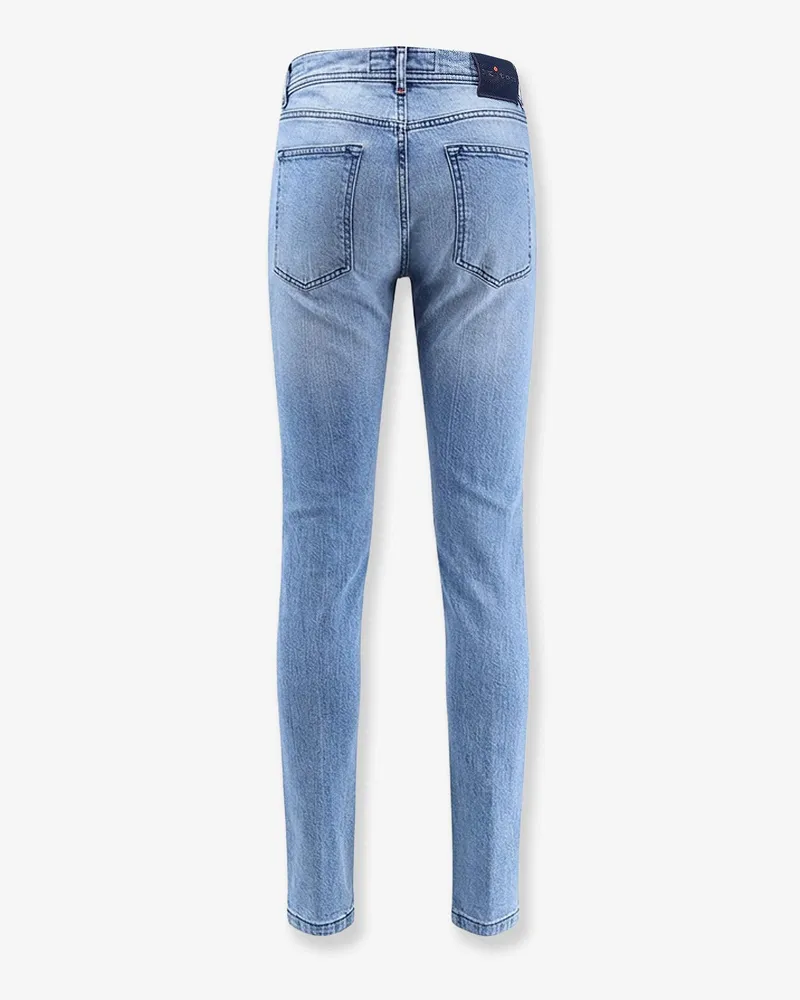 Kiton Men's Denim Jeans Blue Cotton Blue
