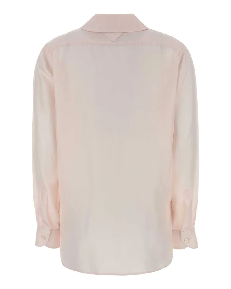 Prada Women's Pink Silk Shirt Petalo Exterior: Camicie Pink