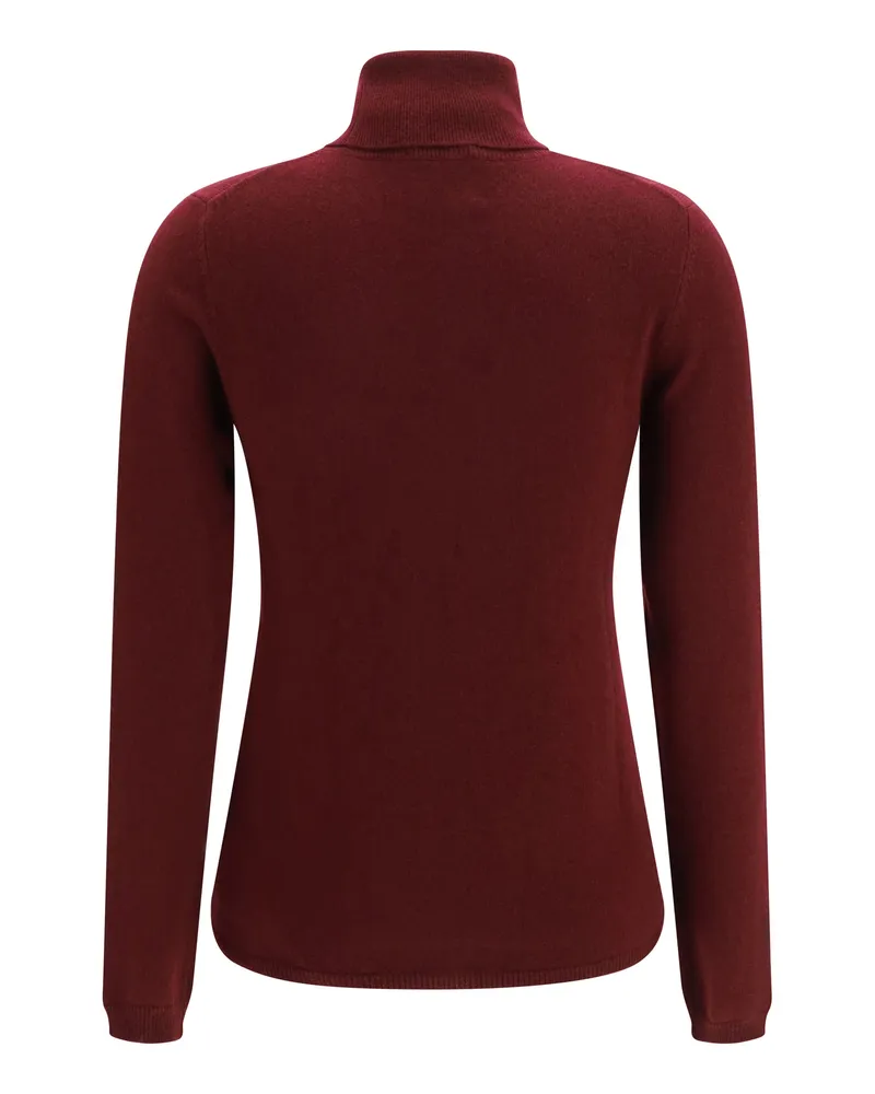 ALLUDE Women's Cashmere Turtleneck Sweater 68 Kashmir-Capra Hircus Kashmir/capra Burgundy