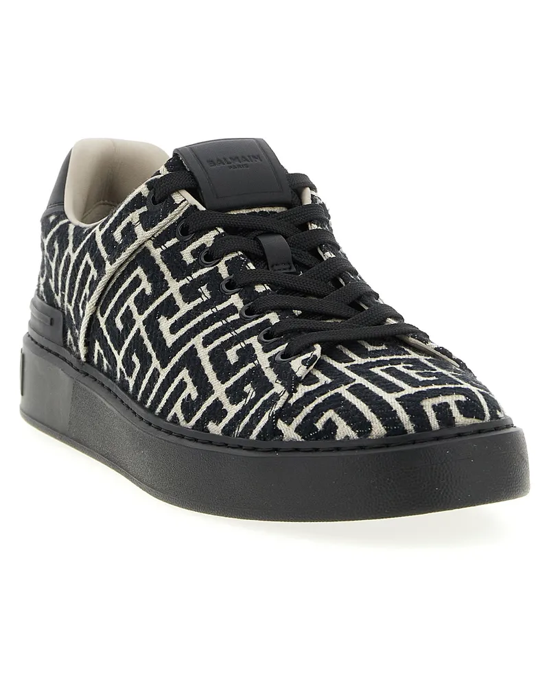 Balmain Men's Black Cotton Sneakers Black